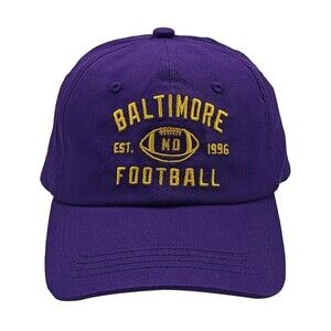 Baltimore Football Cap Adjustable Baseball Hat Cap Purple Gold